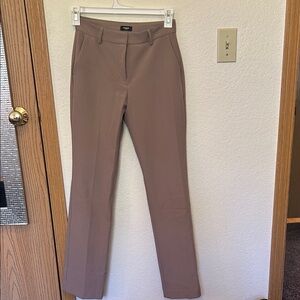 Express Tan Editor Boot Mid Rise Dress Pants 2R